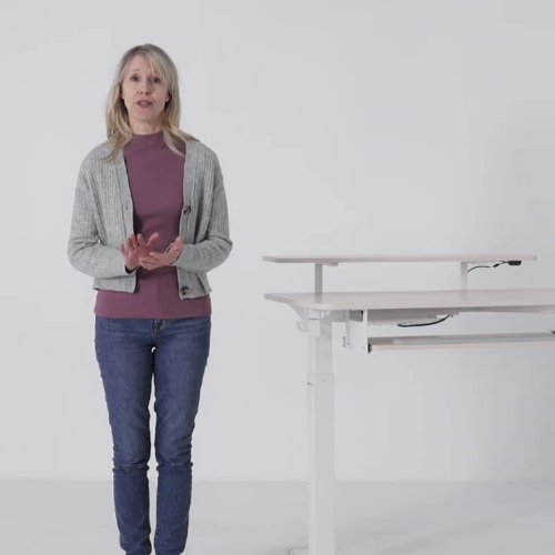 Inbox Zero Marquasha L Shaped Standing Desk with Monitor